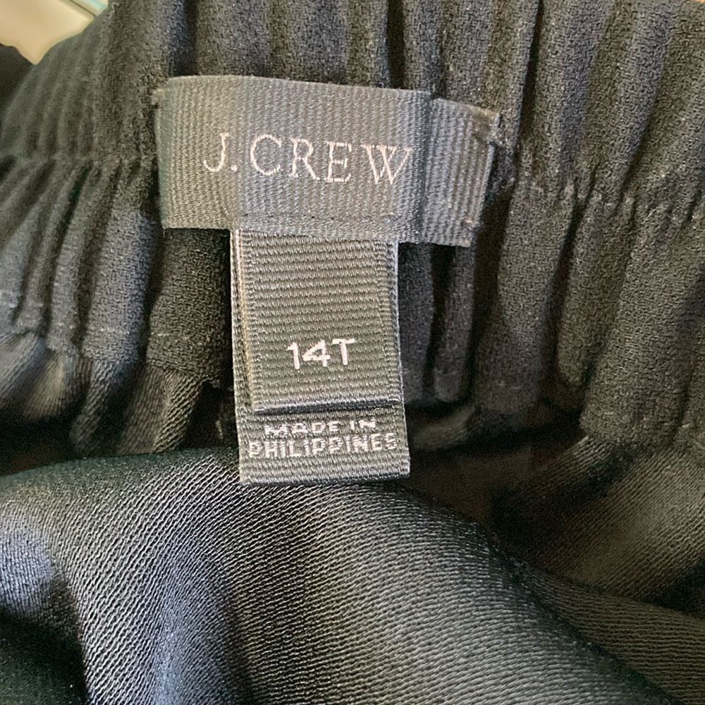 Other J Crew Womens Pull On Wide Leg Black Dress Pants Size 14 Tal Size 36" / US 14 / IT 50 - 2 Thumbnail