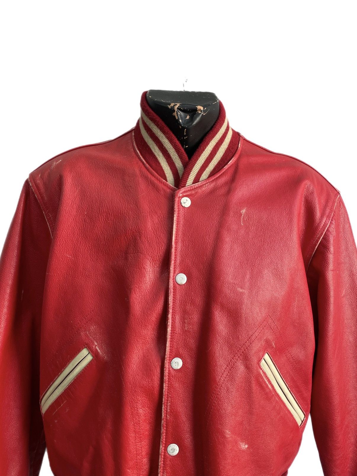 Lee Vintage retro leather lee storm rider Trevor varsity jacket Size US M / EU 48-50 / 2 - 2 Thumbnail