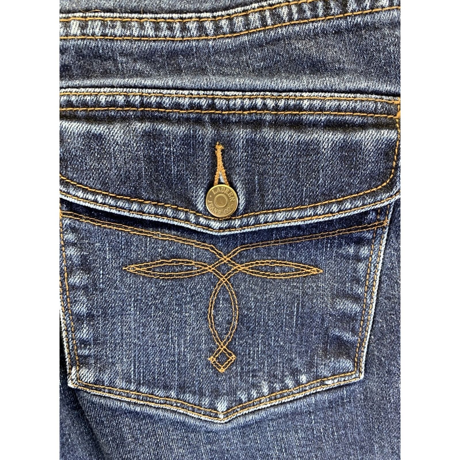 Ralph Lauren VINTAGE? No. Ralph Lauren Jeans Co Womens Size 16 Boot Cut Dark Wash Denim Jeans-5985 Size 38" / US 16 / IT 52 - 7 Thumbnail