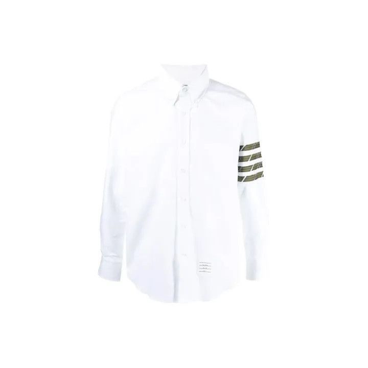 Thom Browne Thom Browne White Long Sleeve Shirt -2507 Size US S / EU 44-46 / 1 - 7 Thumbnail