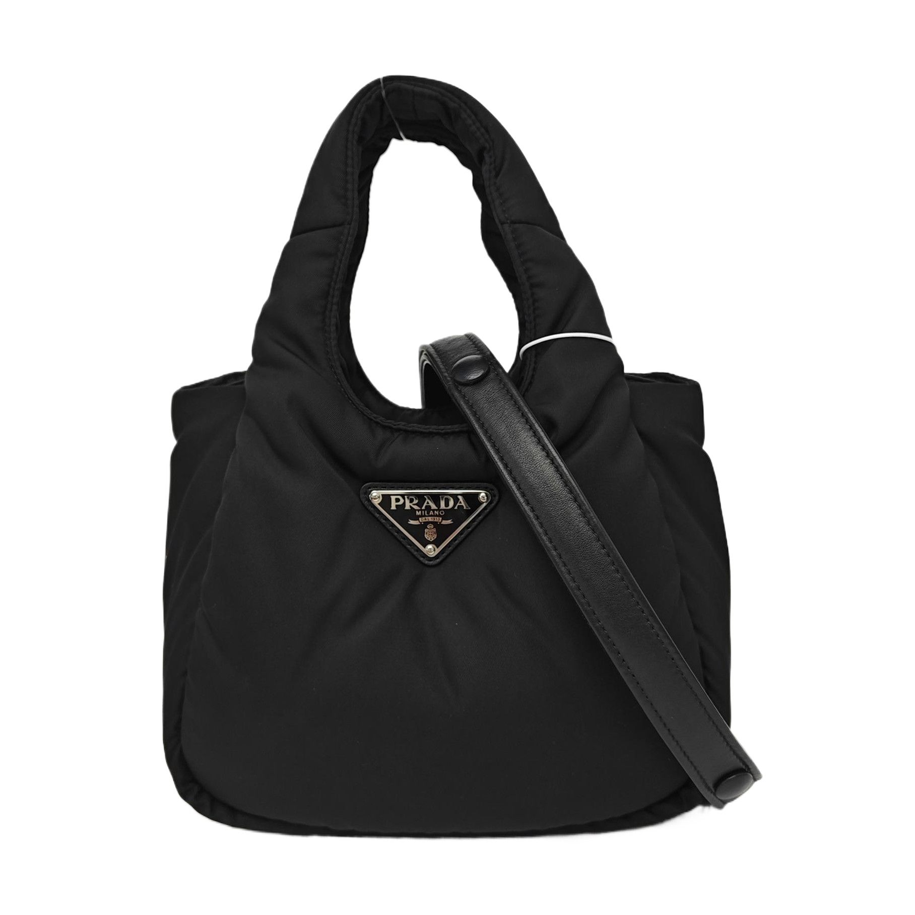 Prada Prada Nylon Logo Handle Bag Black Size ONE SIZE - 1 Thumbnail