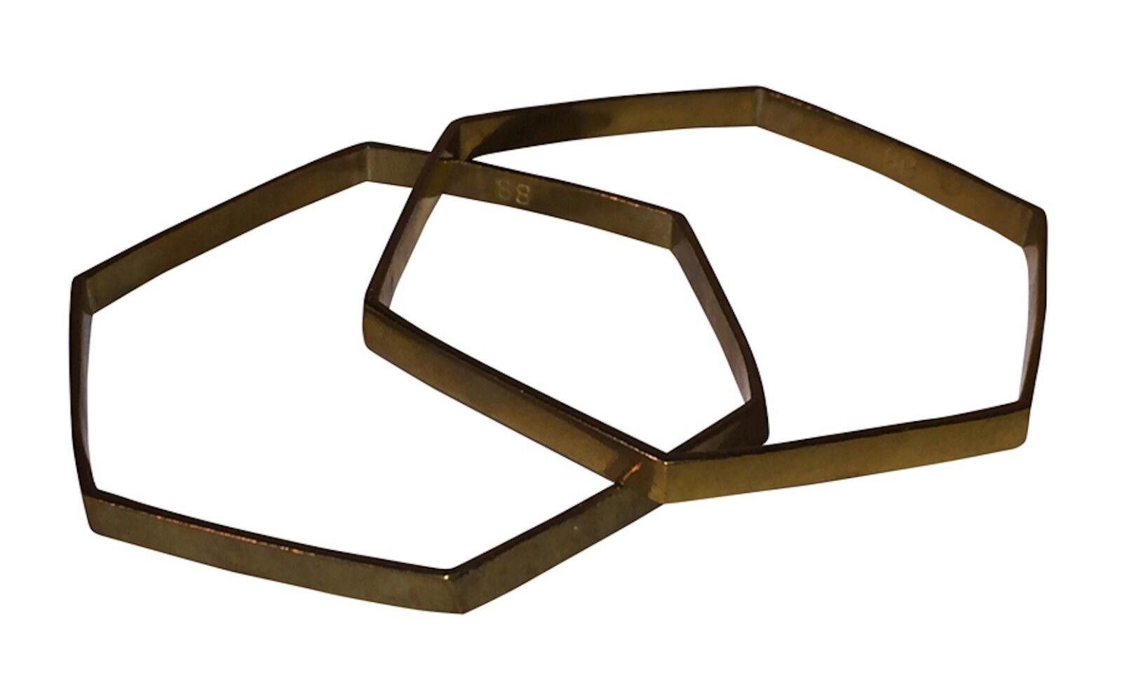 Designer Bing Bang Hexagon Brass Bangle Set Size ONE SIZE - 3 Thumbnail