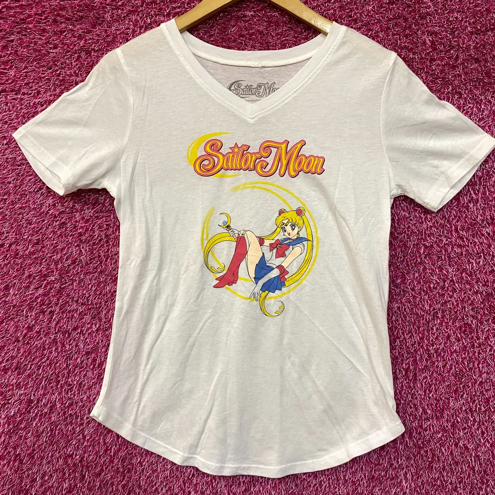 Anime Sailor Moon Anime Graphic V-Neck T-Shirt Small Size US S / EU 44-46 / 1 - 1 Thumbnail