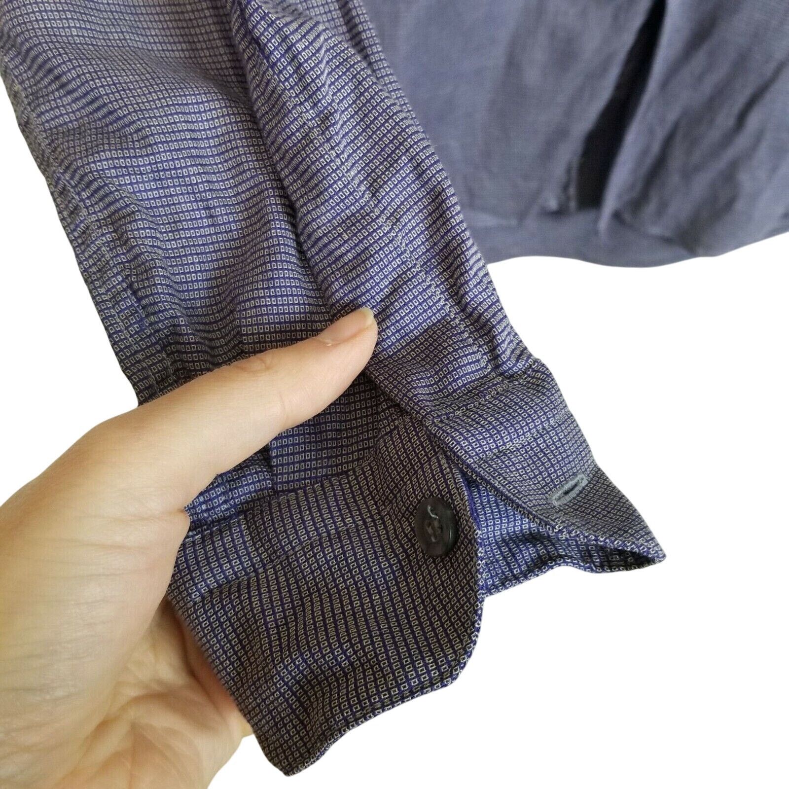 Ermenegildo Zegna Ermenegildo Zegna Soft Men Geometric Dress Shirt 37 Designer Size US S / EU 44-46 / 1 - 4 Thumbnail
