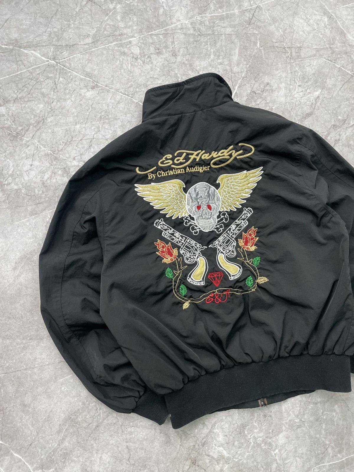 Ed Hardy × Vintage Vintage Edhardy avant garde punk bomber jacket MA1 y2k Size US M / EU 48-50 / 2 - 2 Thumbnail