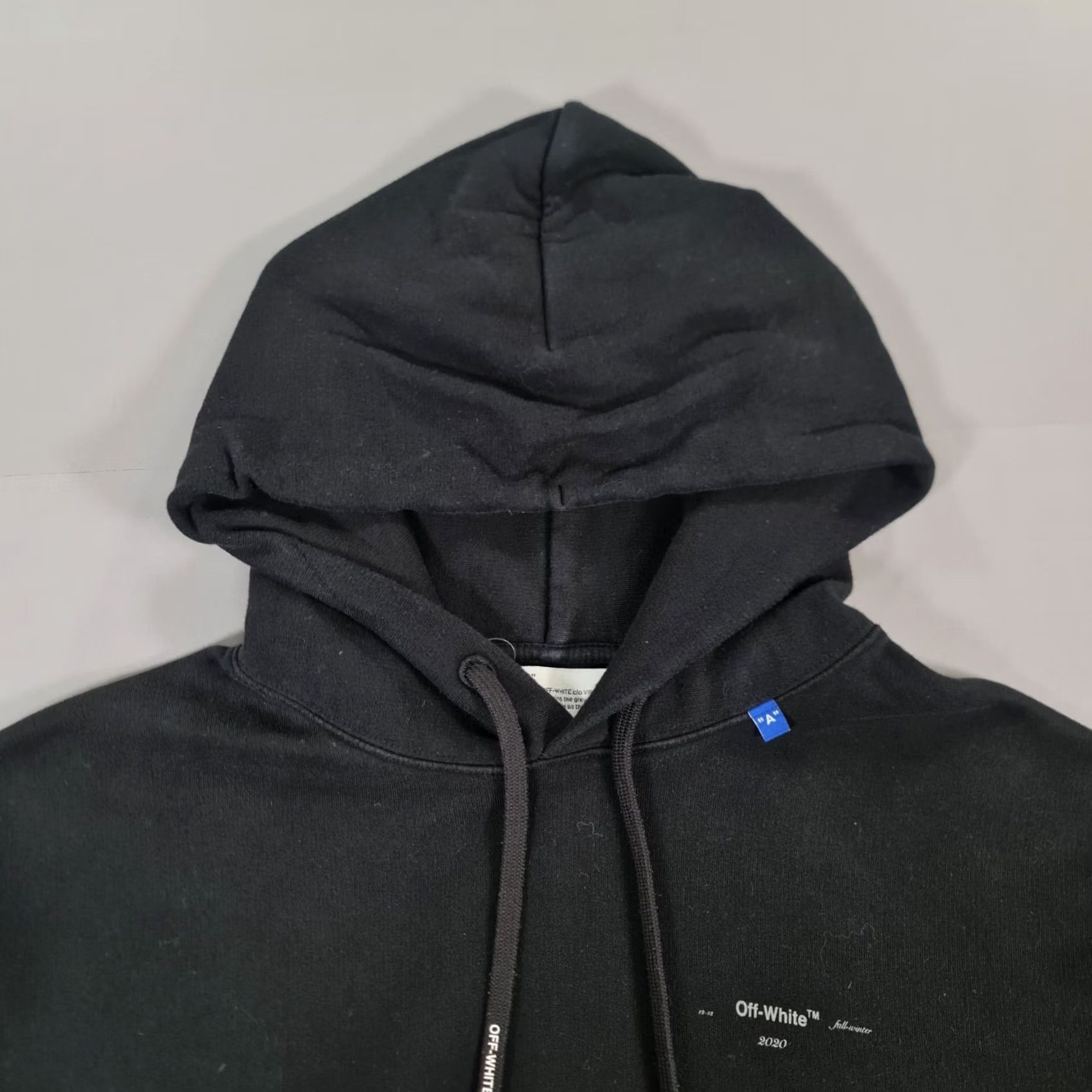Off-White VINTAGE Off-White Mens Hoodie Black XS Pullover Logo Front Cotton Fleece Kangaroo Pocket Diag Backone? Size US XS / EU 42 / 0 - 5 Thumbnail