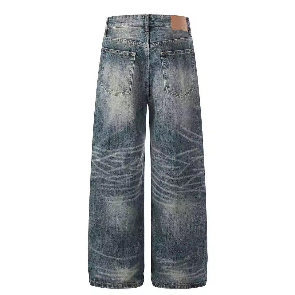Vintage Men's loose wide-leg street distressed scimitar jeans Size US 29 - 4 Thumbnail