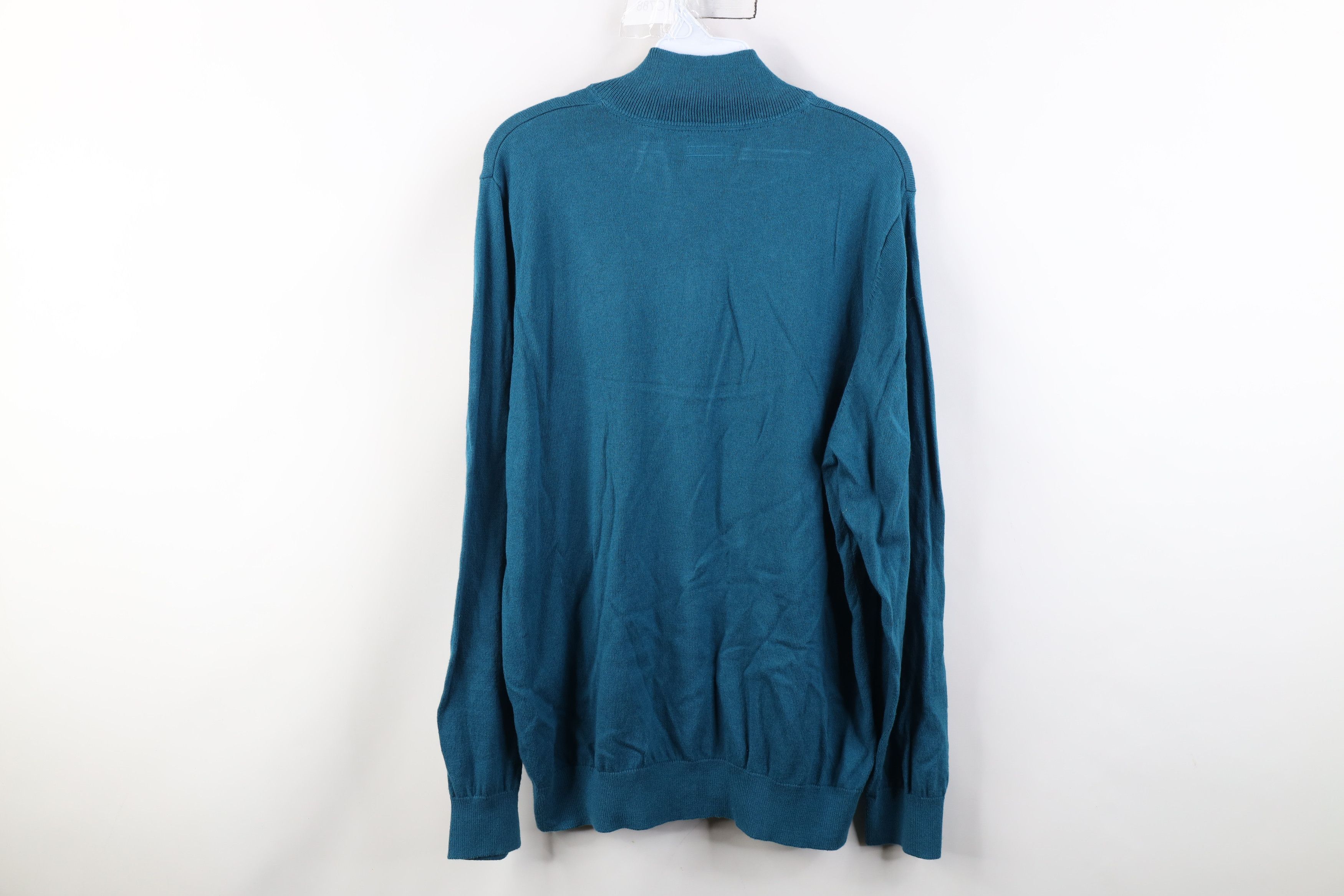 L.L. Bean Vintage LL Bean Cotton Cashmere Ribbed Knit 1/4 Zip Sweater Size US L / EU 52-54 / 3 - 9 Thumbnail