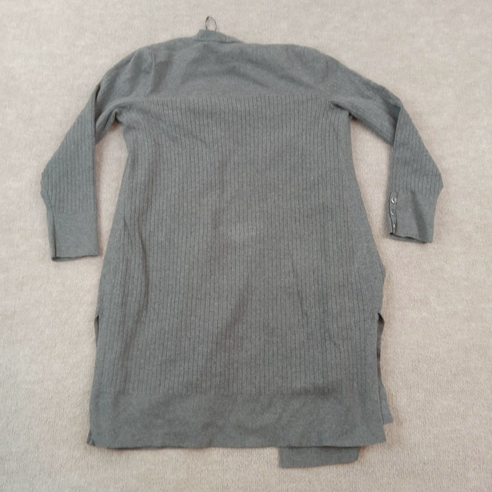 Talbots Talbots Womens Medium Petite Sweater Gray Open Front Cardigan Size M / US 6-8 / IT 42-44 - 7 Thumbnail