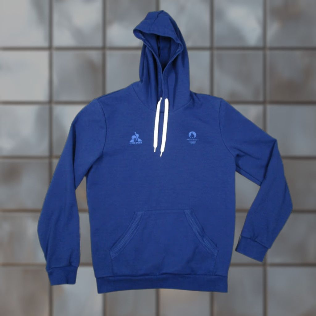 Le Coq Sportif Hoodie Mens Small Blue Paris 2024 Olympics