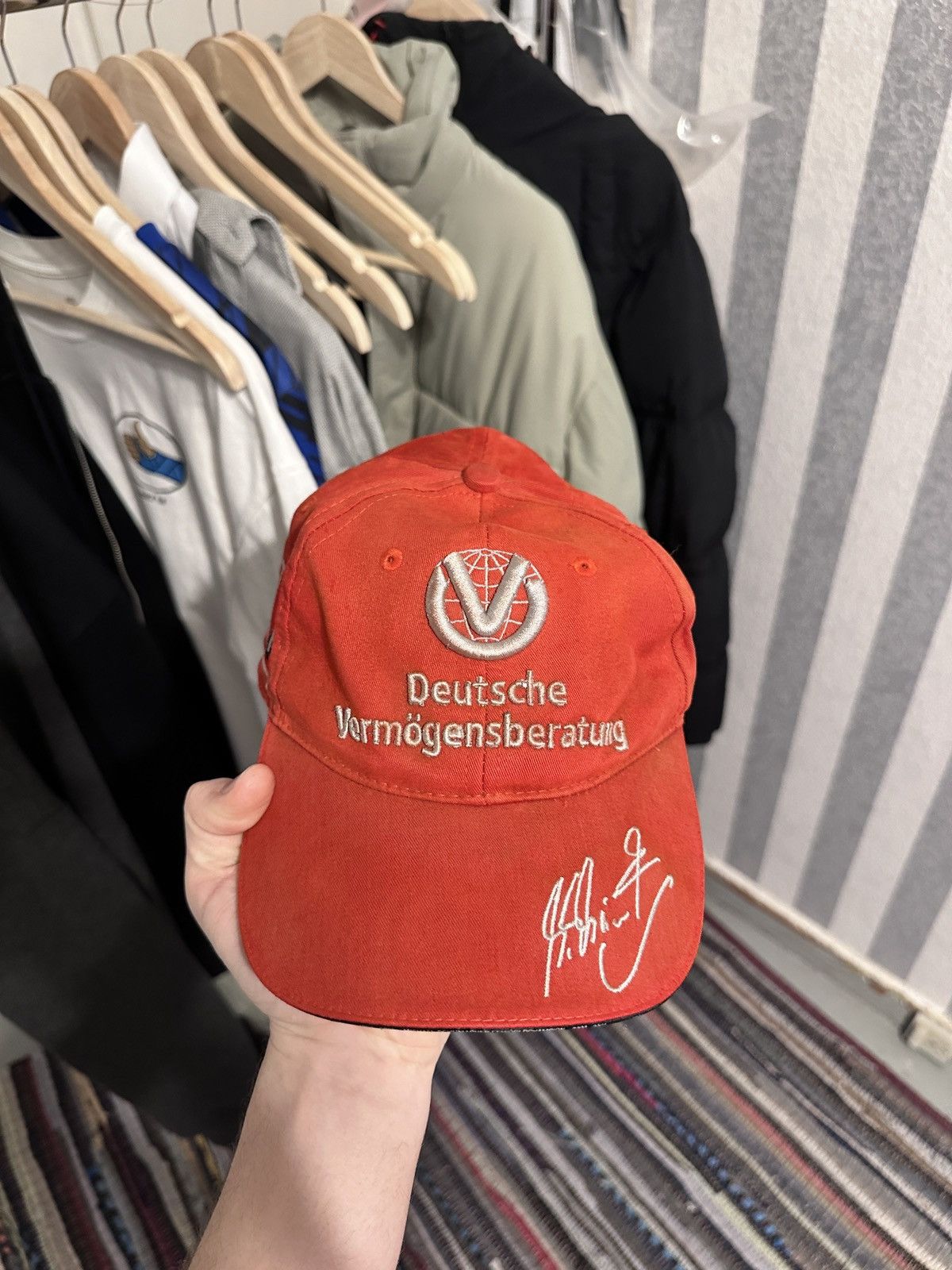 Japanese Brand × Vintage Vintage Y2K Vetements style Michael Schumacher Faded Cap Size ONE SIZE - 2 Thumbnail