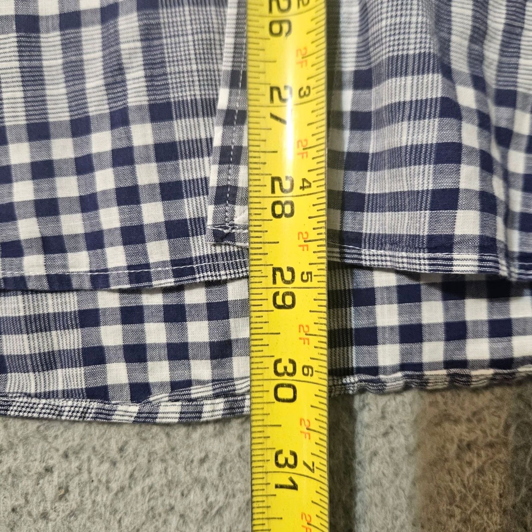 Peter Millar Peter Millar Collection Shirt Medium Blue White Plaid Chambray L/S Men's Summer Size US M / EU 48-50 / 2 - 7 Thumbnail