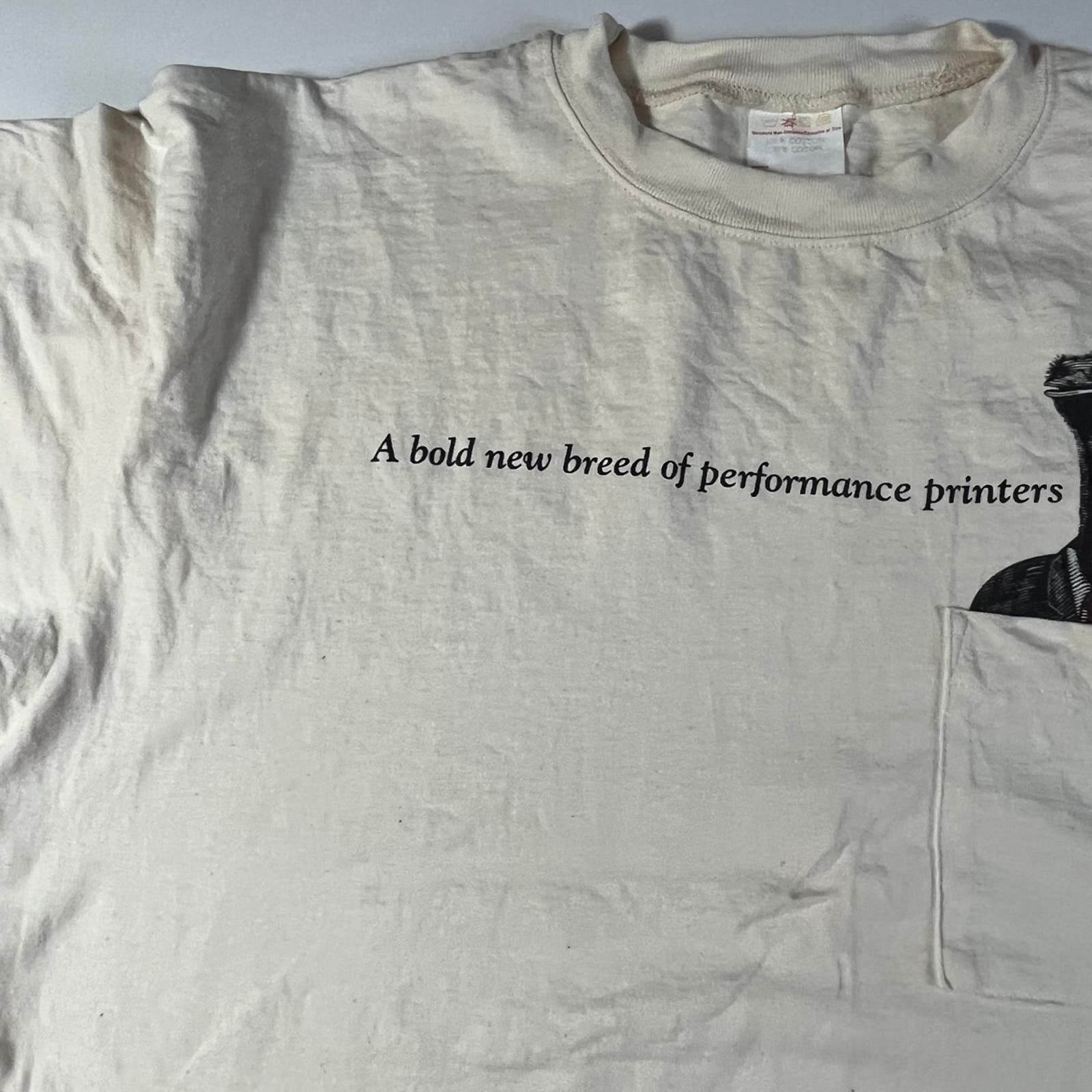 Vintage Vintage 1990’s Lexmark Emu Graphic T-shirt XL Tan Size US XXL / EU 58 / 5 - 5 Thumbnail