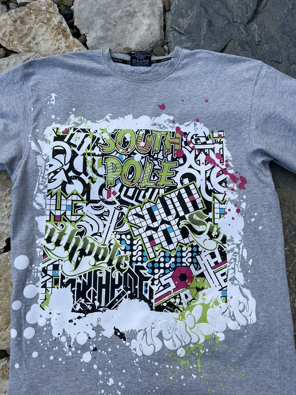 Southpole × Vintage South Pole vintage tee t-shirt graffiti paint y2k multi logo Size US M / EU 48-50 / 2 - 4 Thumbnail