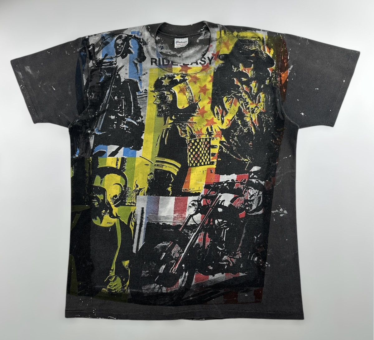 Vintage VINTAGE 1980’s EASY RIDER MOSQUITOHEAD AOP TEE , SHIRT Size US L / EU 52-54 / 3 - 1 Thumbnail
