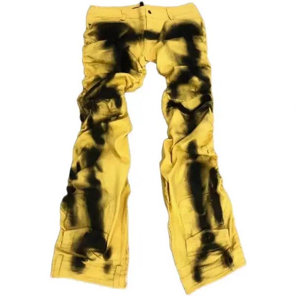 VIBE Vintage Skeleton Frame Hip-Hop Painted Pleated Cargo Pants Size US 30 / EU 46 - 8 Thumbnail