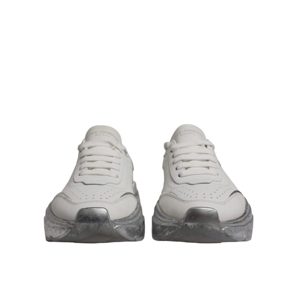 Dolce & Gabbana Dolce & Gabbana White Silver Daymaster Low Top Sneaker Shoes Size US 8.5 / IT 38.5 - 2 Thumbnail