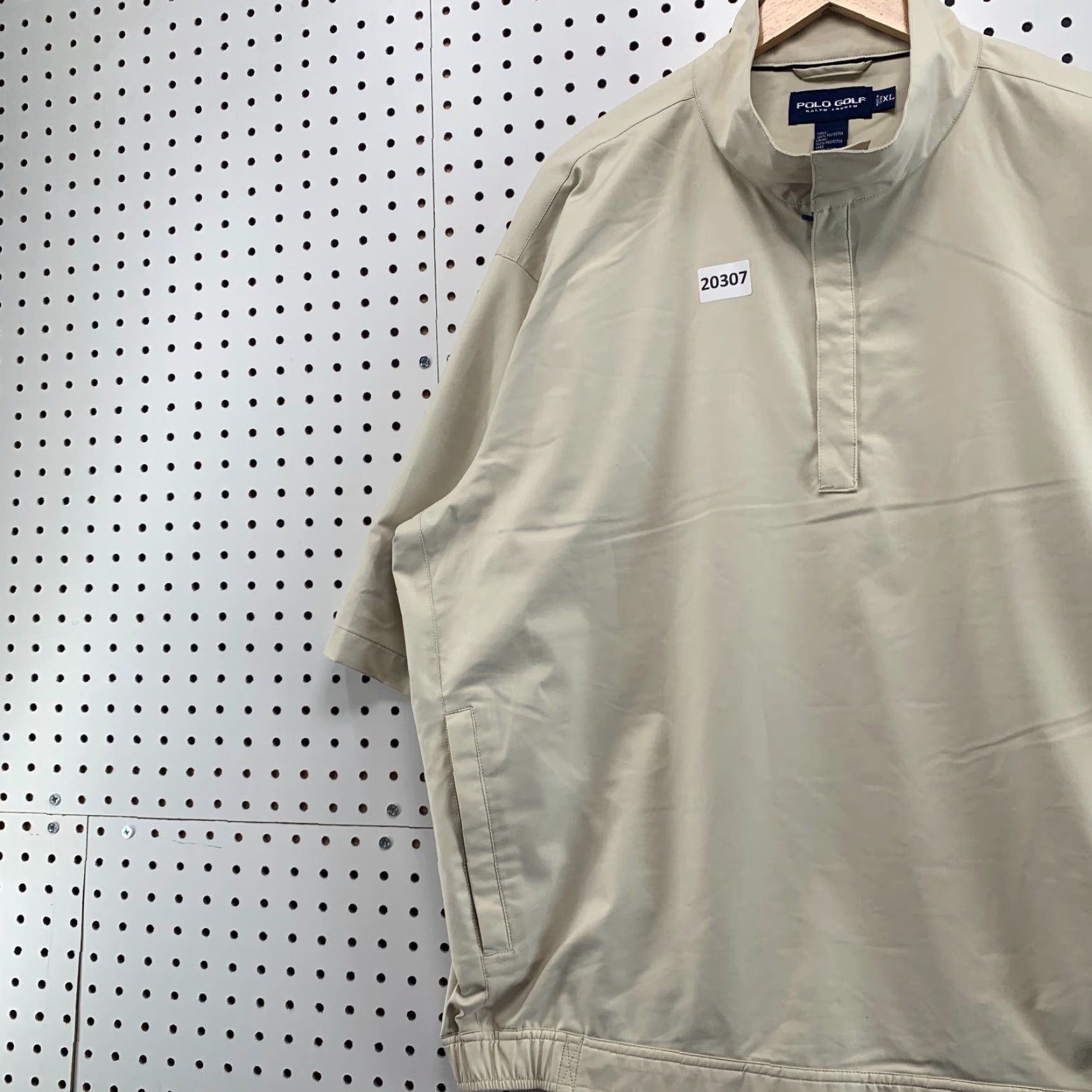 Ralph Lauren Vintage Polo Golf Jacket Windbreaker 11/4 Zip Pullover Beige XL Mens 28x30 Size US XL / EU 56 / 4 - 3 Thumbnail