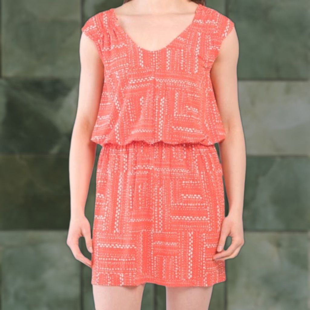 Southern Tide NWT Southern Tide Varsity Gameday Flat Mini Dress Endzone Orange Abstract Short Sleeve Cap Sleeve Drop Waist Pullover Casual Travel Women L Size L / US 10 / IT 46 - 1 Thumbnail