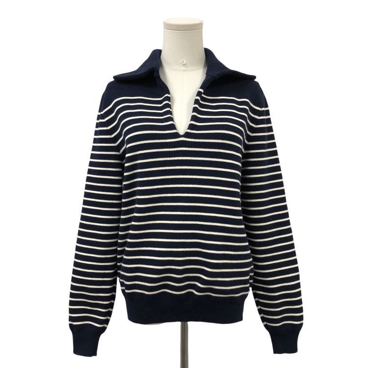 Celine Celine Striped Collared Sweater Size S Size S / US 4 / IT 40 - 1 Thumbnail