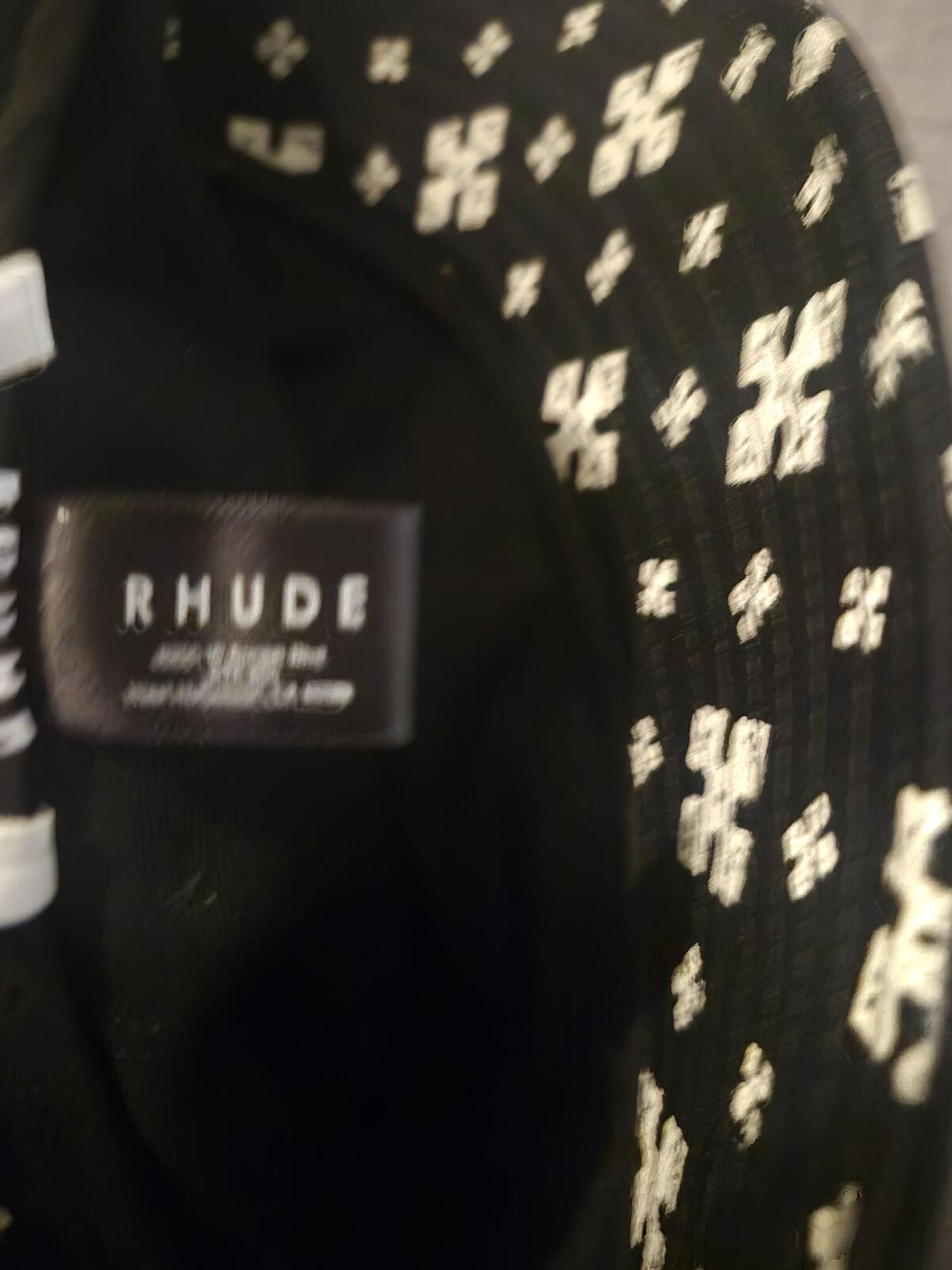 Rhude Rhude Black/White Bandana Bucket Hat Size ONE SIZE - 6 Thumbnail