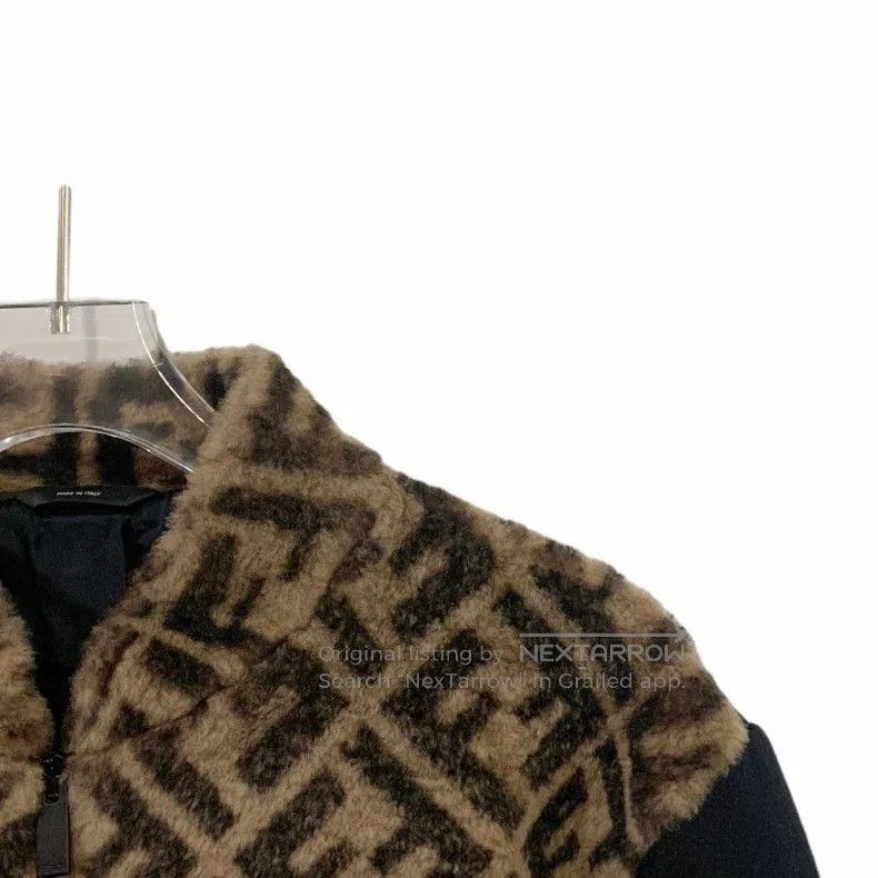 Fendi Fendi FF Monogram Shearling Wool Jacket. Size US XL / EU 56 / 4 - 5 Thumbnail