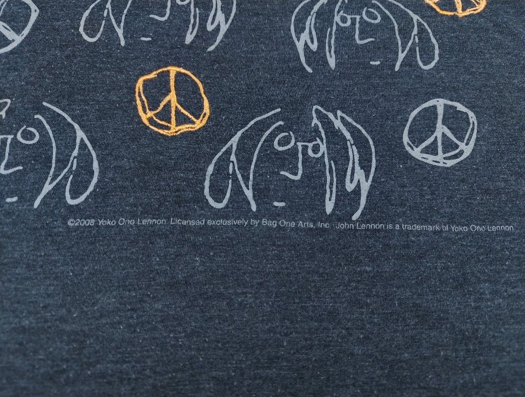 Band Tees Vintage 2008 John Lennon Yoko Ono Peace Embroidery TEE Size US M / EU 48-50 / 2 - 3 Thumbnail