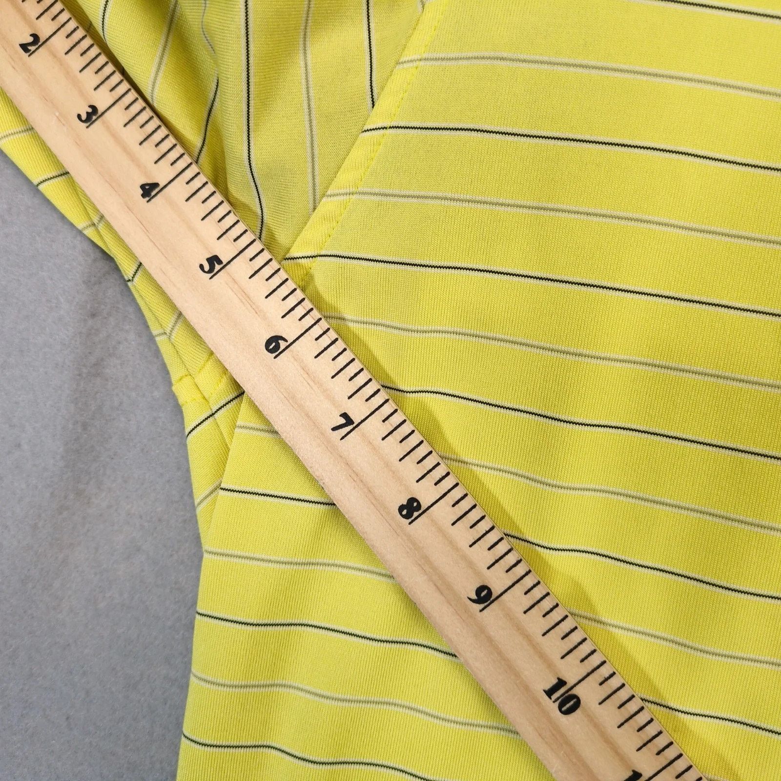 Izod Izod Golf Yellow Striped Polo Shirt Men's L Performance Size US L / EU 52-54 / 3 - 6 Thumbnail