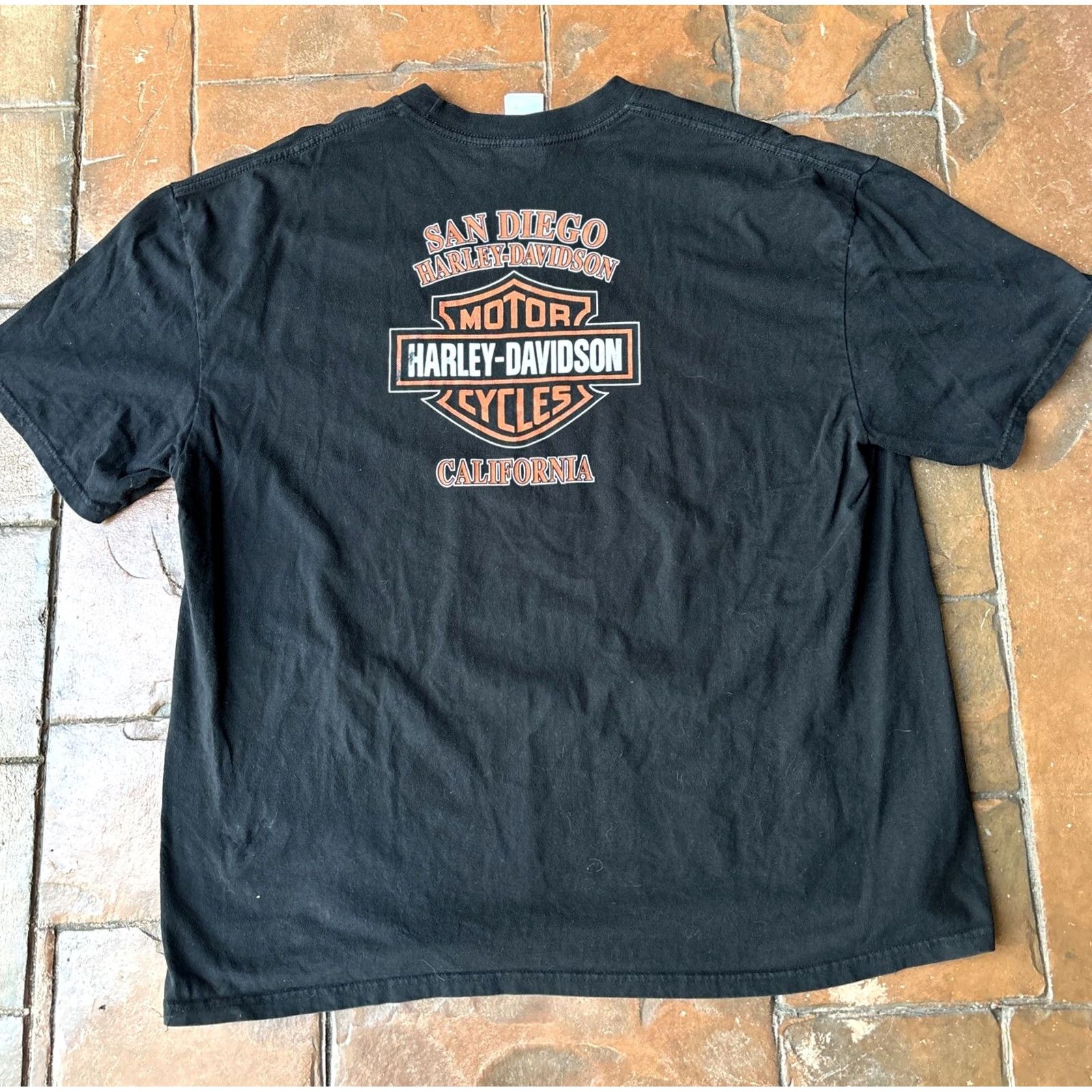 Harley Davidson VINTAGE Harley-Davidson Eagle California T-Shirt 3XL Black Short Sleeve Crew Neck Mens Shirt Logo 90s Biker USA Size US XXL / EU 58 / 5 - 3 Thumbnail