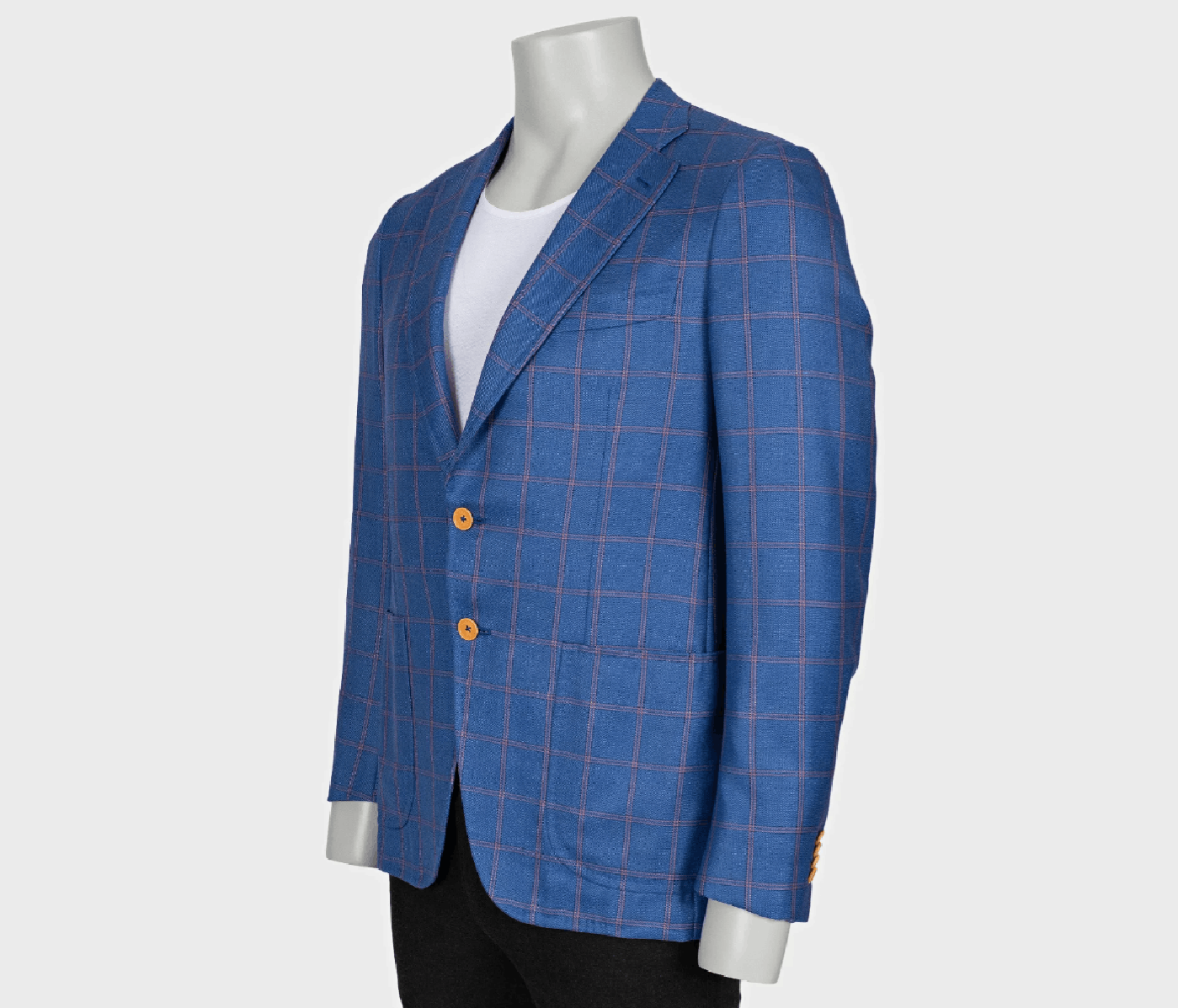 Isaia Isaia Blue Check Cashmere Blazer Jacket IT50 Size 50R - 2 Thumbnail