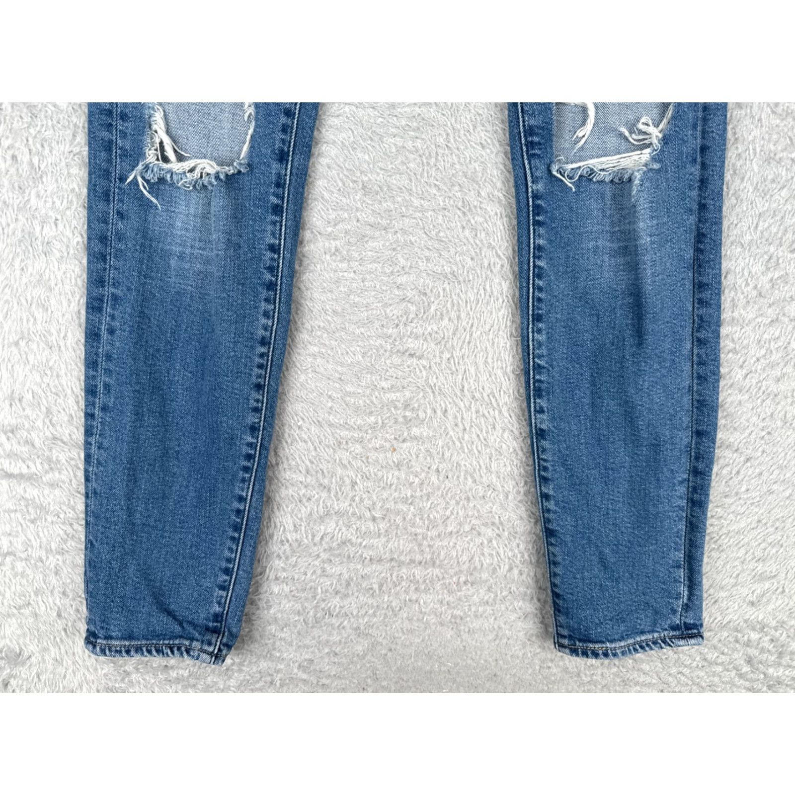 Levi's Levi's Women's 26 Blue Denim Skinny Jeans High Rise Distressed 5-Pocket Regular Fit Retro 721 Size 26" / US 2 / IT 38 - 2 Thumbnail