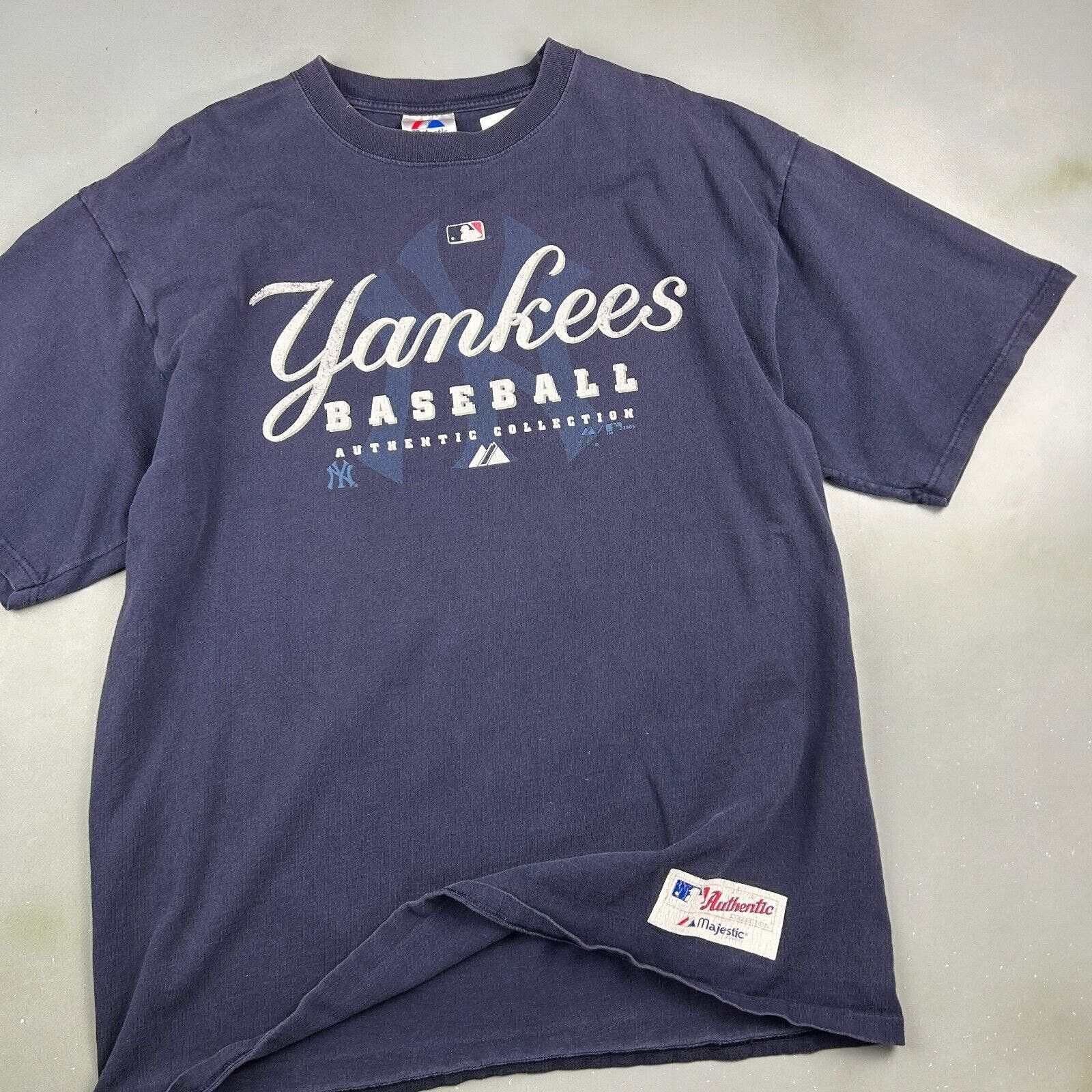 Majestic VINTAGE 2005 | NY Yankees Baseball Big Logo MLB T-Shirt sz L Size US L / EU 52-54 / 3 - 2 Thumbnail