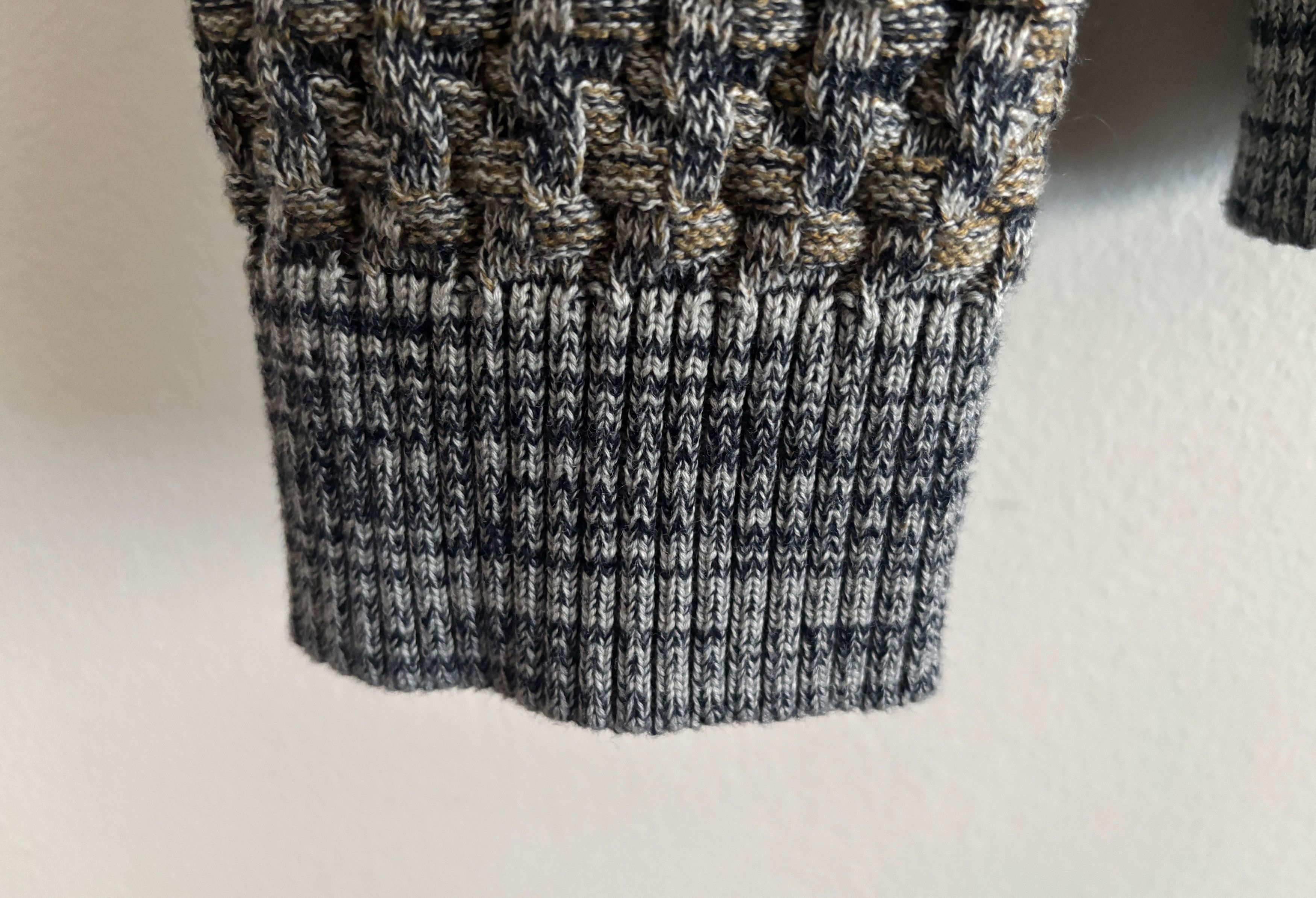 S.N.S. Herning Gray Brown Heather Cotton Merino Wool Textured Knit Cardigan Size US XL / EU 56 / 4 - 6 Thumbnail