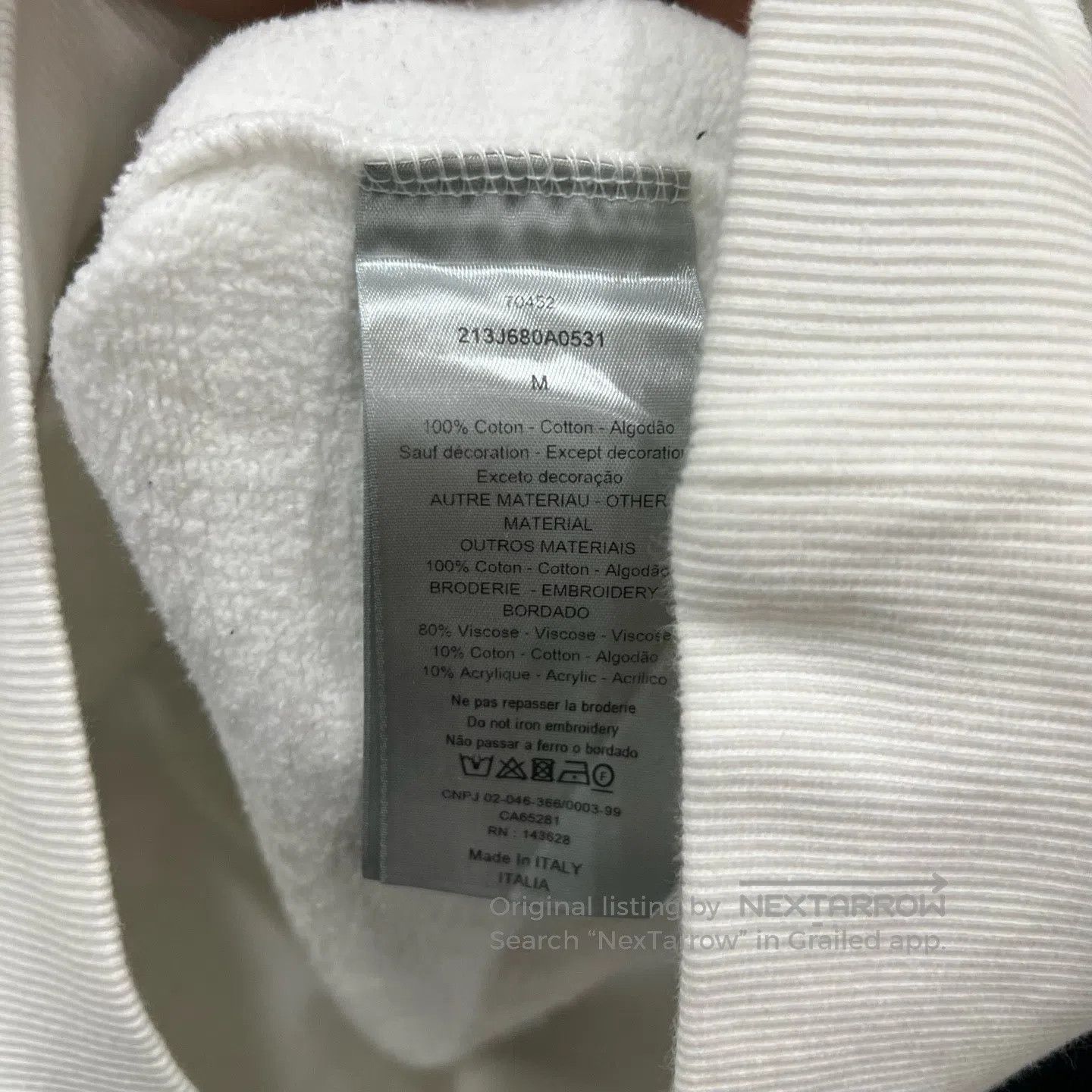 Dior Dior Slogan Letter Logo Black and White Contrast Hoodie| Size US M / EU 48-50 / 2 - 4 Thumbnail