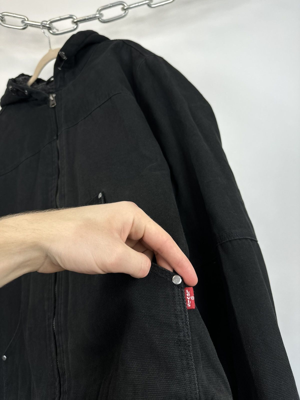 Levi's Vintage Levi's American Baggy USA Hooded Sherpa Jacket Size US XXL / EU 58 / 5 - 6 Thumbnail