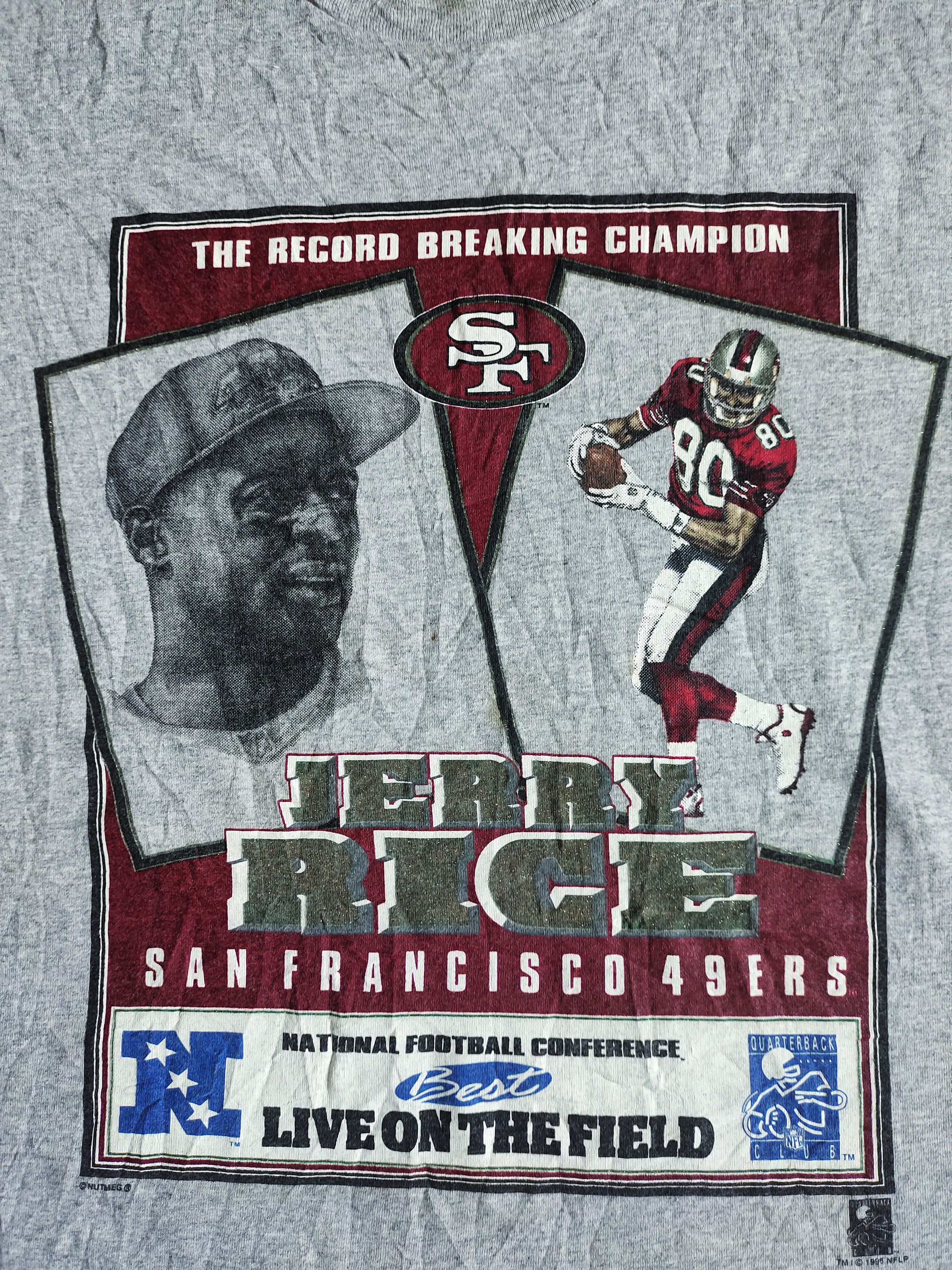 NFL × Nutmeg × Vintage Vintage Jerry Rice Player 90s T-shirt NFL Nutmeg Size US XL / EU 56 / 4 - 9 Thumbnail
