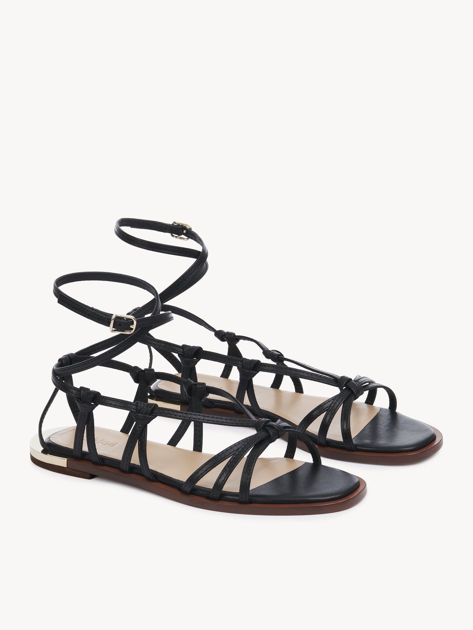 Chloe o1loc1c0425 Uma Sandal in Black Size US 7 / IT 37 - 2 Thumbnail