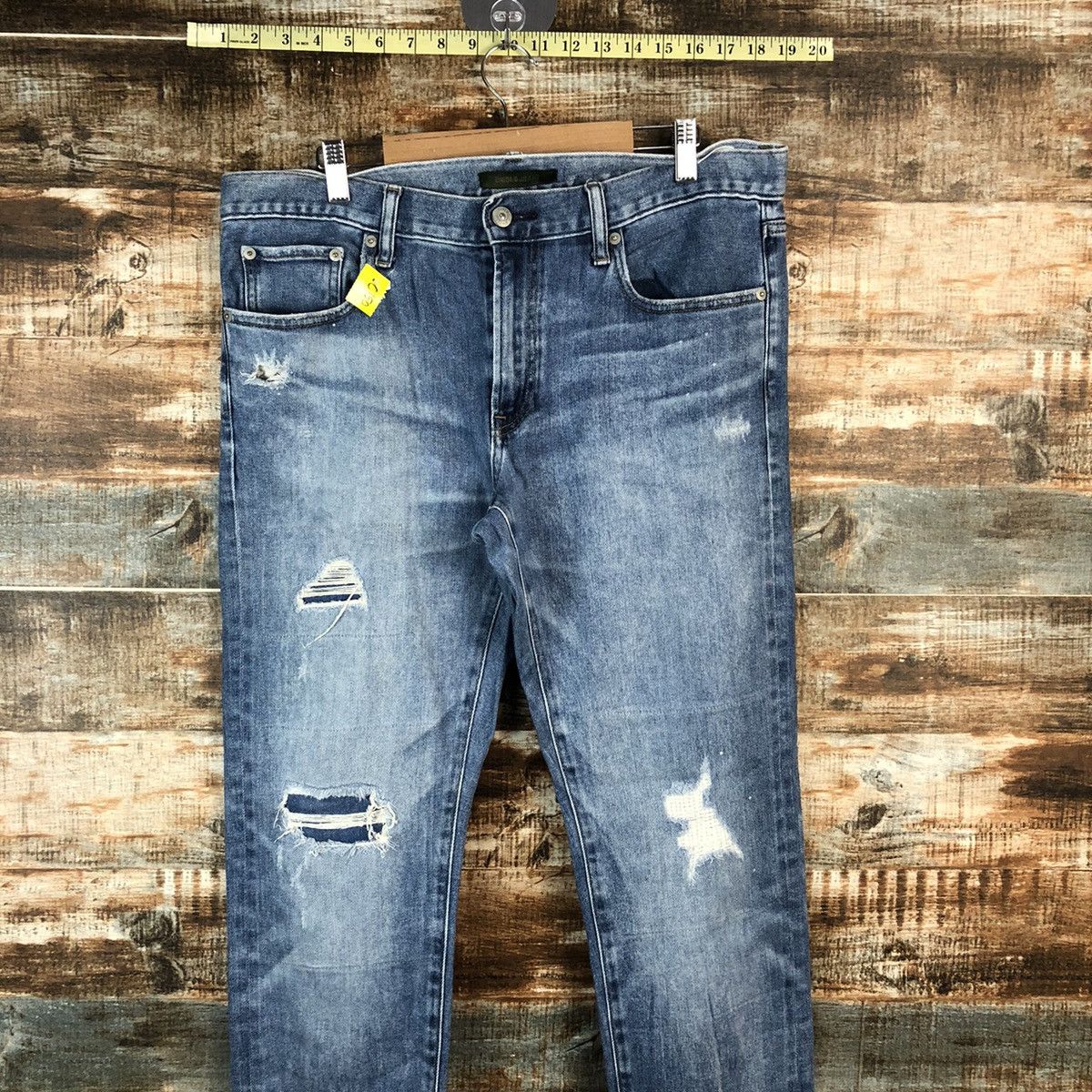 Japanese Brand DL Uniqlo Jeans Distressed Denim Pants #C150 Size US 34 / EU 50 - 2 Thumbnail