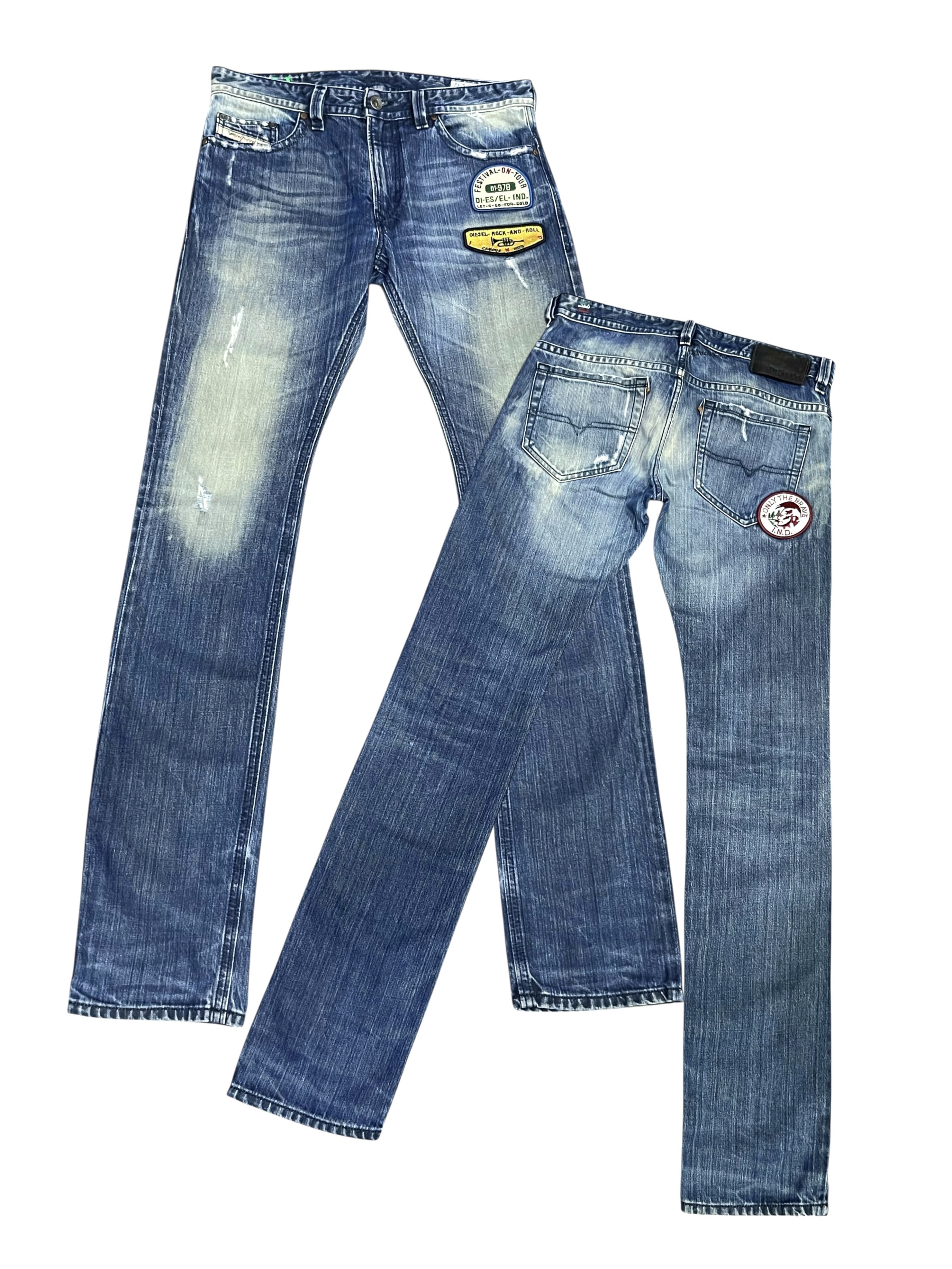 Diesel 🤘🏼Vintage DIESEL DNA Punk Rock Slim Skinny Mudwash Denim Size US 31 - 1 Thumbnail