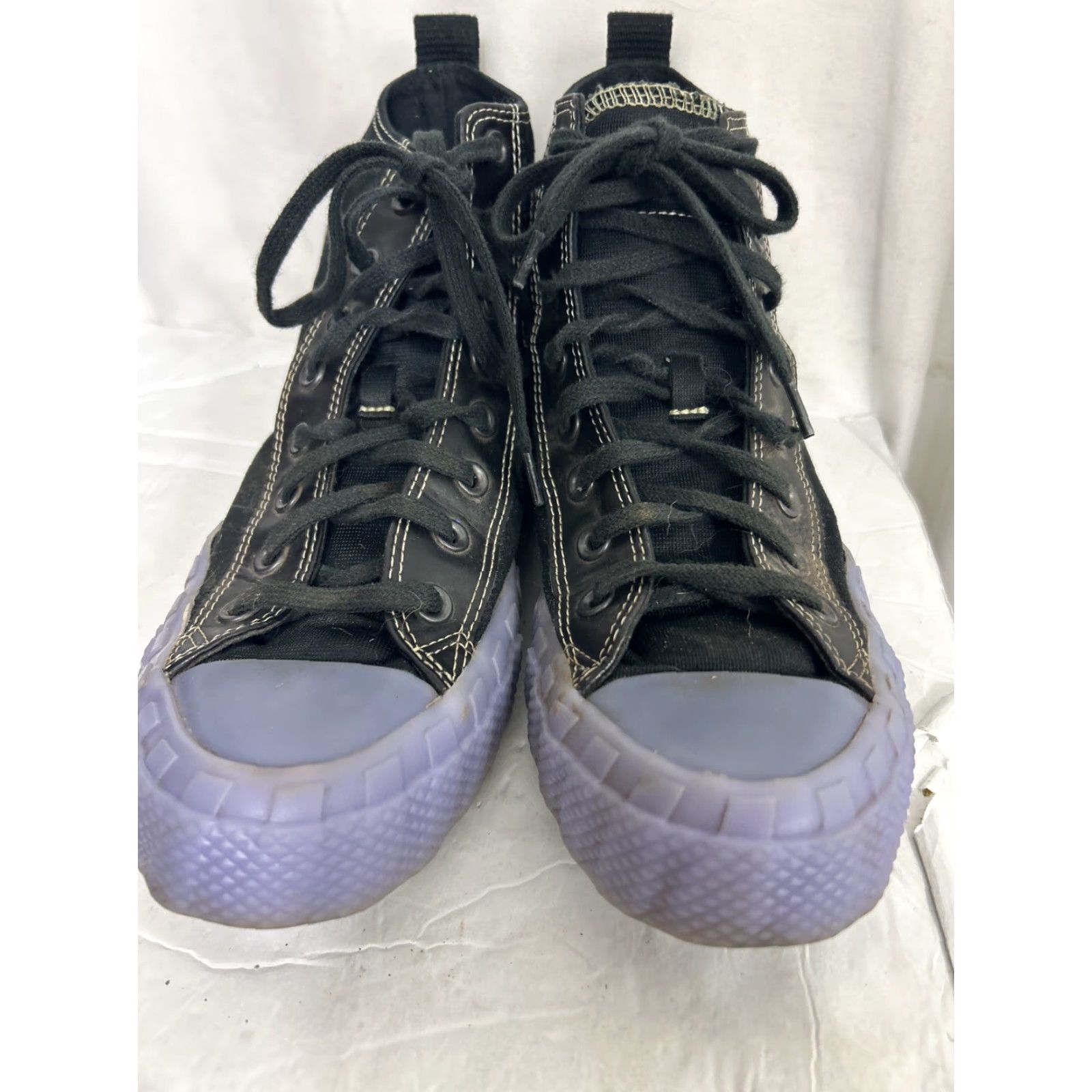 Converse VINTAGE Converse Chuck Taylor Hi Top BLACK 3D Night Womens 10 Shoes Sneakers High Top Mens/ Womens Size M / US 6-8 / IT 42-44 - 6 Thumbnail