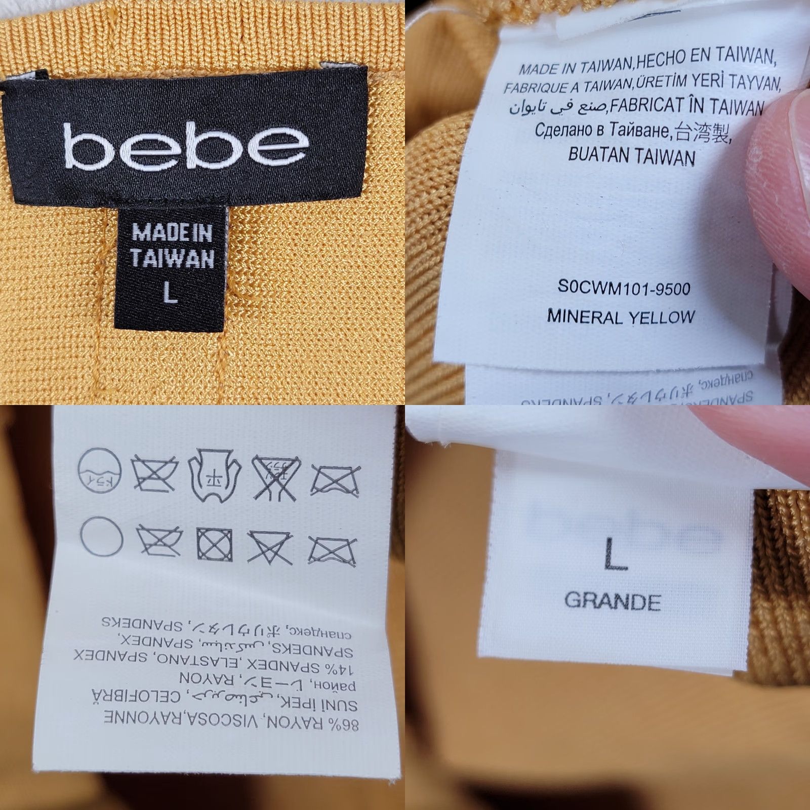 Bebe Bebe Dress Shirt Womens Knee Length Sleeveless Yellow Bandage Cut Out Back Large 90s Clubwear Sexy Pencil Cocktail Size L / US 10 / IT 46 - 9 Thumbnail