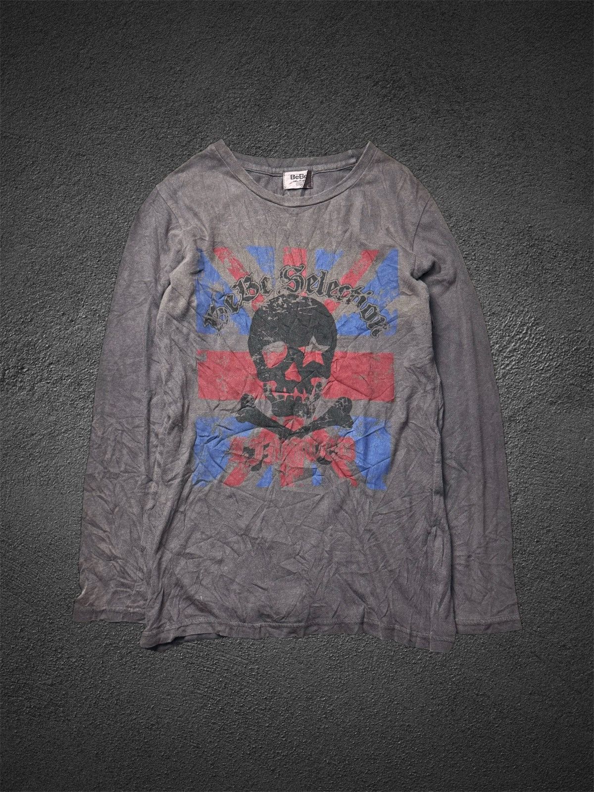 Japanese England Skulls Poem Bebe Long Sleeve Gothic