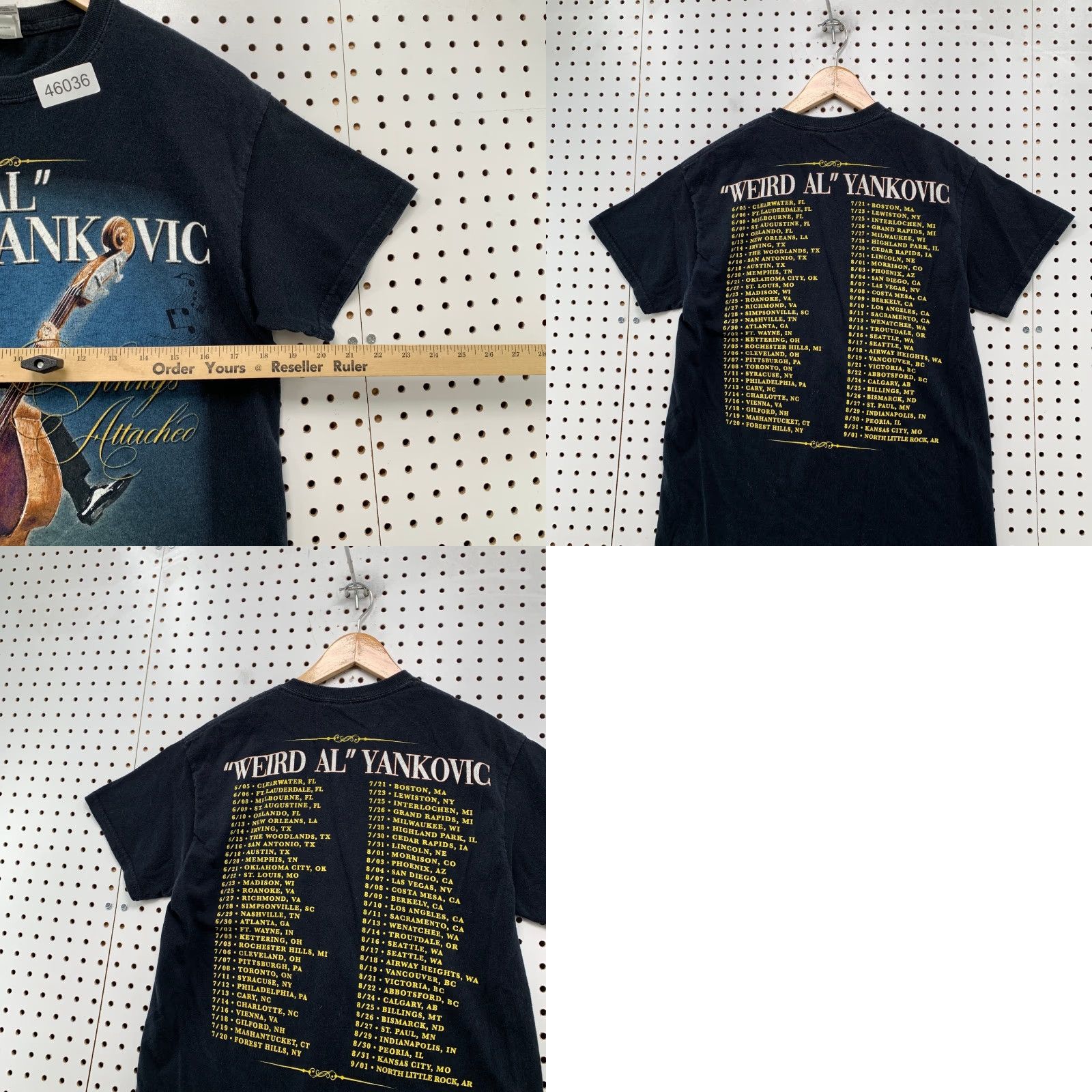 Gildan Weird Al Yankovic Shirt Mens Medium Black Strings Attached Tour Funny Shirt Size US M / EU 48-50 / 2 - 9 Thumbnail