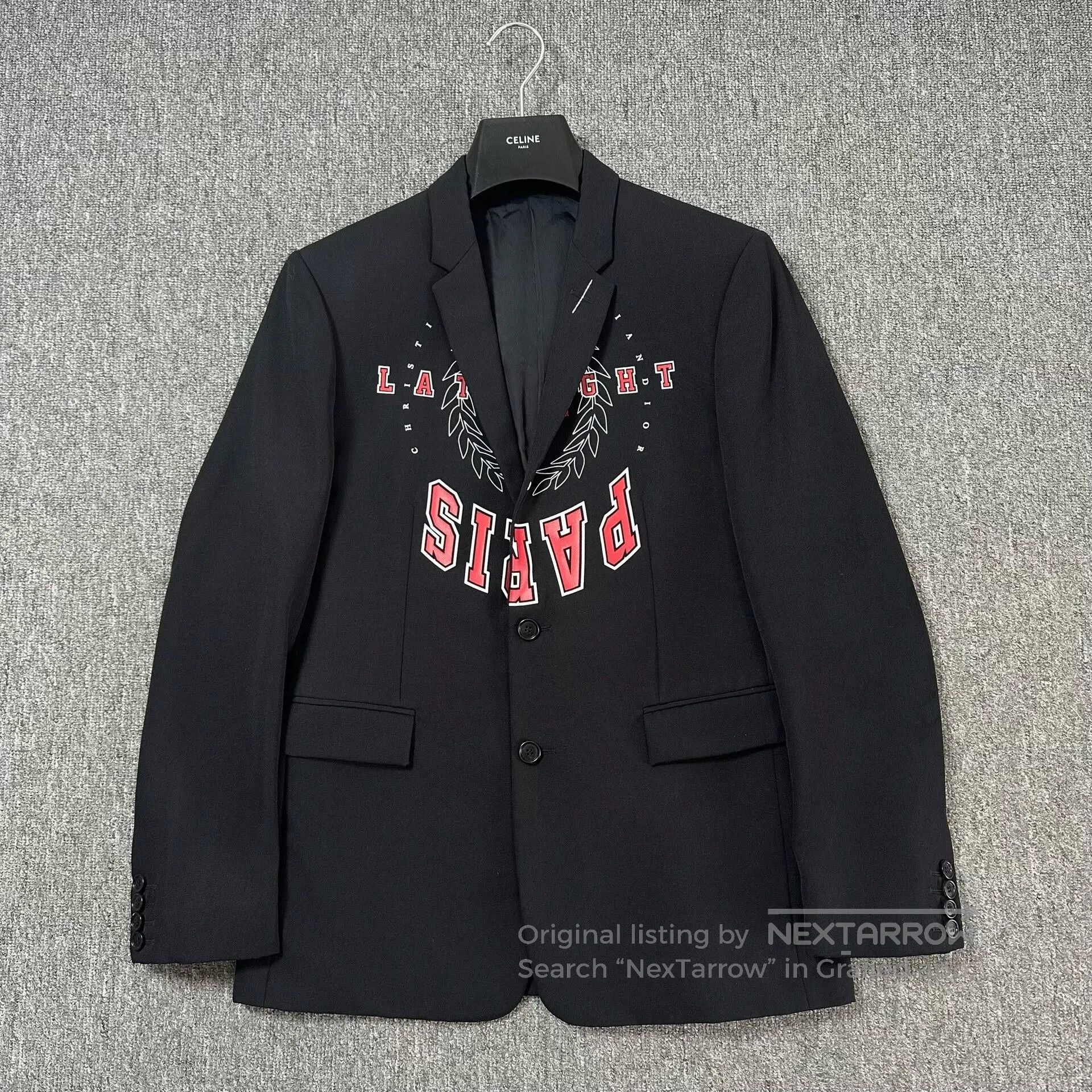 Kris Van Assche Dior Homme 18ss Wheat Logo Wool Blazer. Size US M / EU 48-50 / 2 - 1 Thumbnail