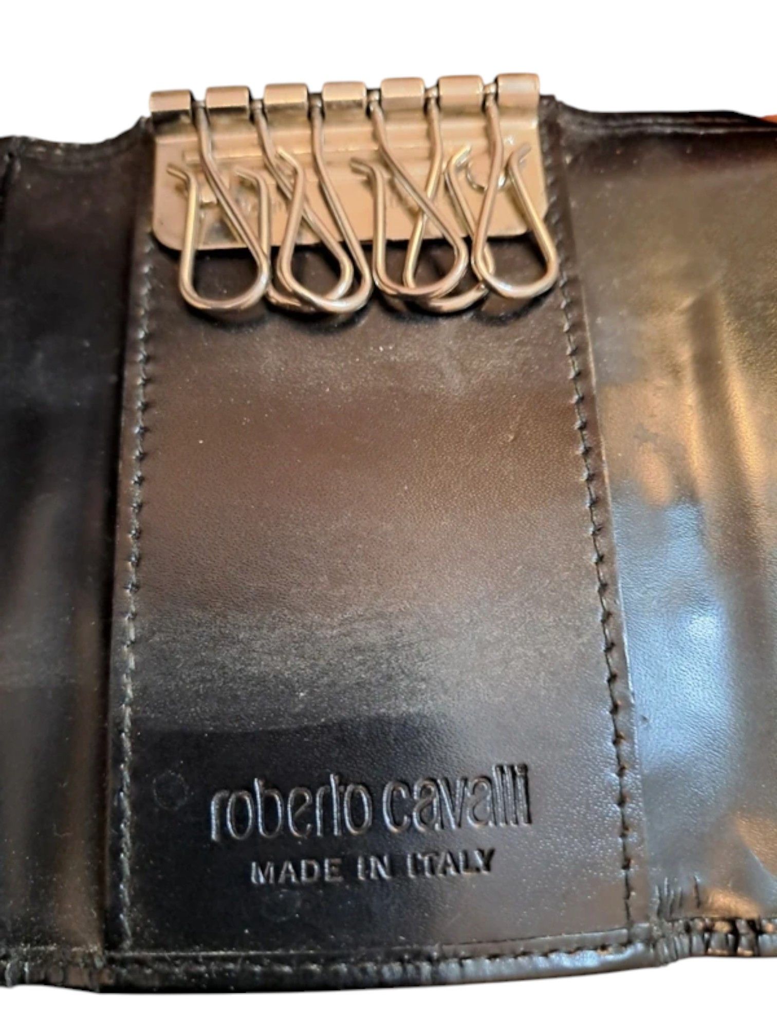 Roberto Cavalli Roberto Cavalli Croc-Embossed Leather Key Holder c.2000s Size ONE SIZE - 3 Thumbnail