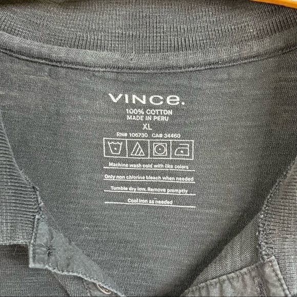 Vince Vince Polo Slub Marled Cotton Short Sleeve Regular Fit Size US XL / EU 56 / 4 - 5 Thumbnail
