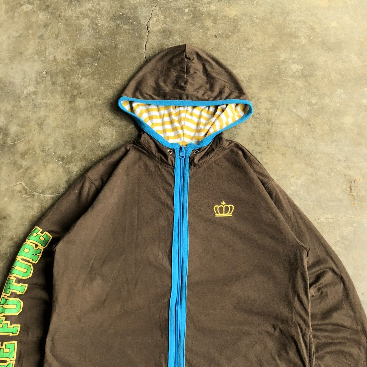Hysteric Glamour 2000s Baby Doll Reversible Ziphoodie Brown/Striped Lgb Size US M / EU 48-50 / 2 - 3 Thumbnail