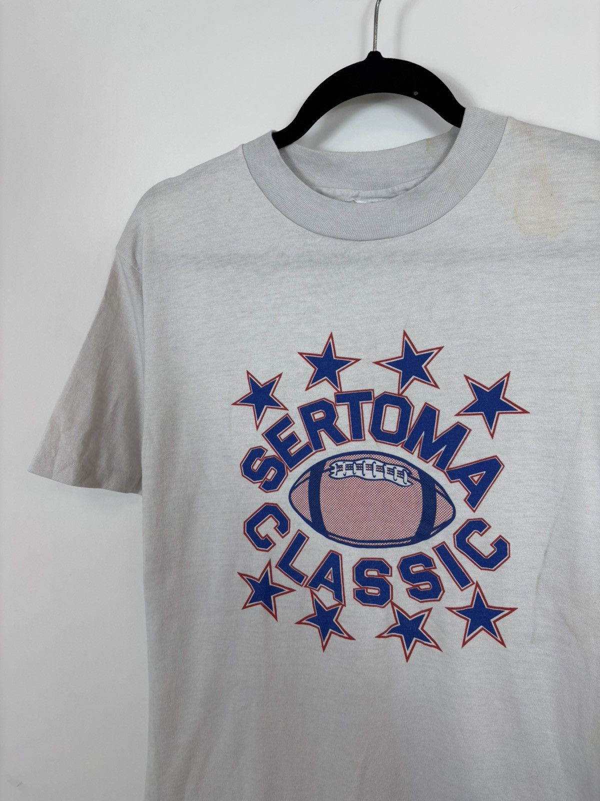 Hanes Vintage 1990s Hanes NFL Sertoma Classic Single Stitch Tee Size US L / EU 52-54 / 3 - 3 Thumbnail