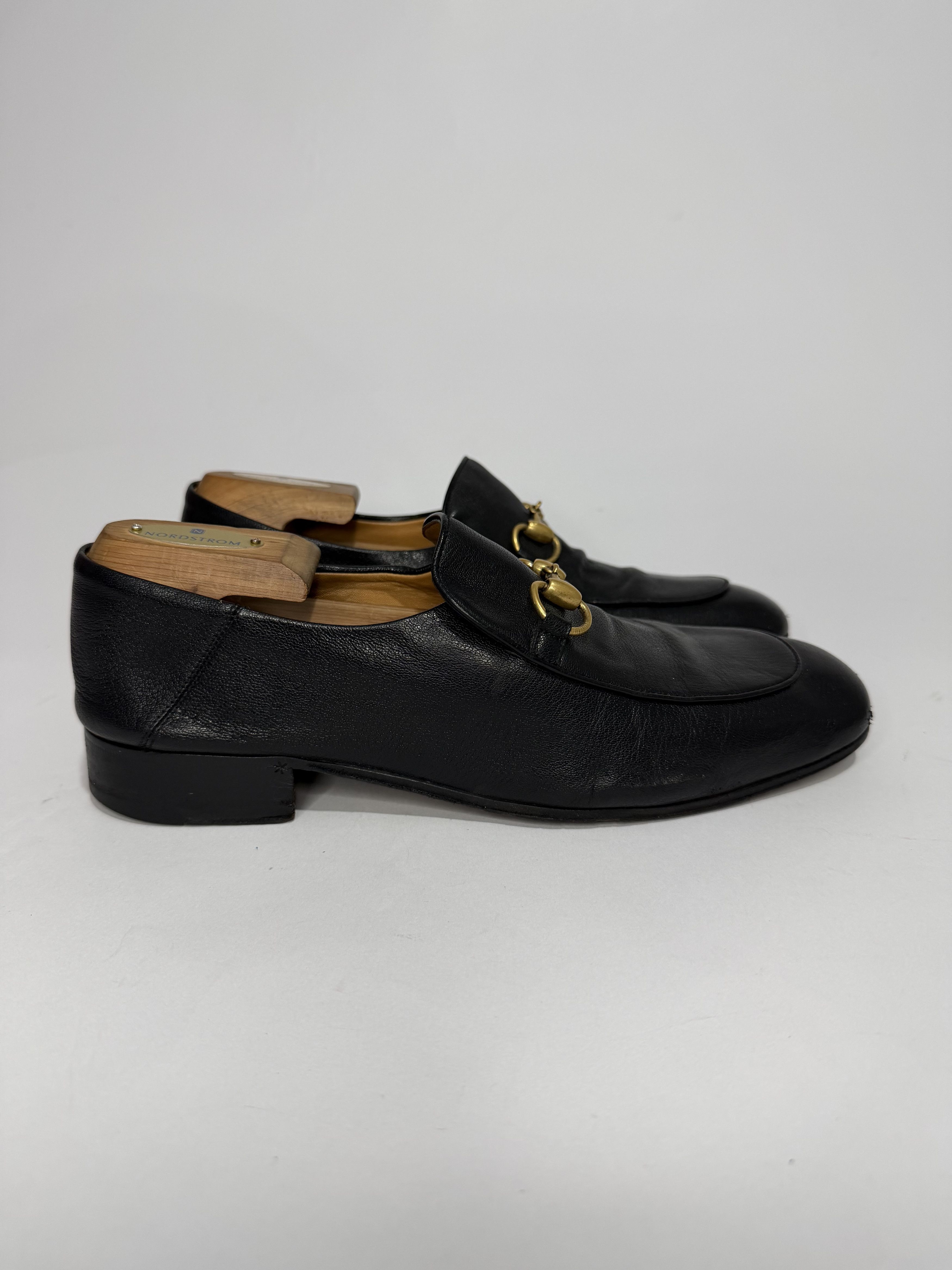 Gucci Gucci Black Leather Jordaan Horsebit Slip On Loafers Size US 8.5 / EU 41-42 - 3 Thumbnail
