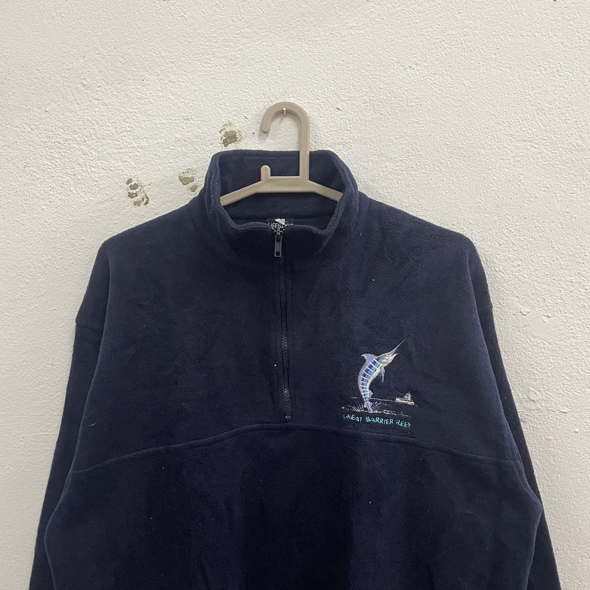 Habitat × Vintage 🔥Vintage Great Barrier Reef Half Zipper Fleece Sweatshirts Size US M / EU 48-50 / 2 - 3 Thumbnail
